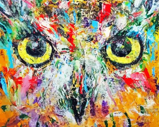 Abstract Mystic Owl Diamond Painting