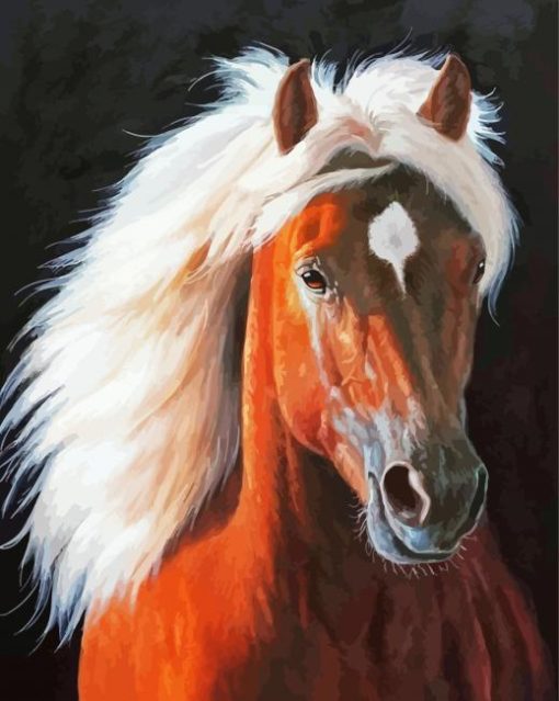 Aesthetic Brown Horse Head Art Animal Diamond Painting