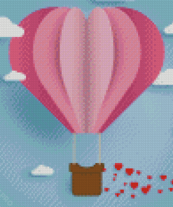 Aesthetic Romantic Hot Air Balloon Diamond Painting