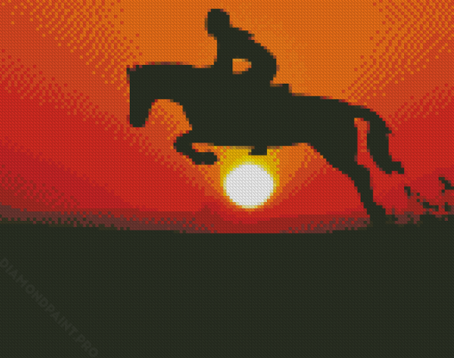 Aesthetic Sunset Horse Diamond Painting