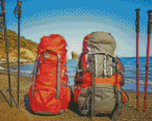 Aesthetic Hiking Backpack Diamond Painting