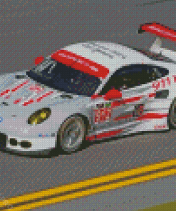 Aesthetic Porsche Race Illustration Diamond Painting