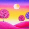 Aesthetic Purple Tree Art Diamond Painting