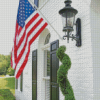 American Flag White House Diamond Painting