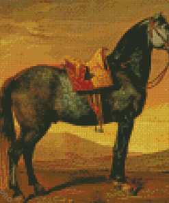 Black Vintage Horse Diamond Painting