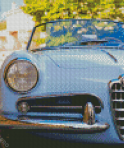 Blue Vintage Car Italy Diamond Painting