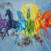 Colorful Sun Horses Diamond Painting