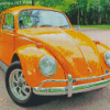 Orange Volkswagen Bug Diamond Painting