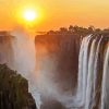 Victoria Falls Zimbabwe Sunset Landscape Diamond Painting