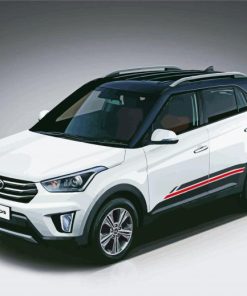 White Hyundai Creta Car Diamond Painting