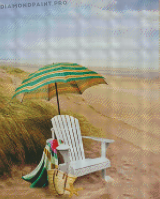 White Beach Chair Diamond Painting