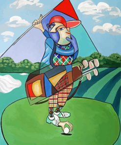 Abstract Golf Player Diamond Painting