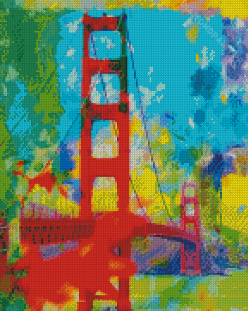 Abstract Colorful Bridge Art Diamond Painting