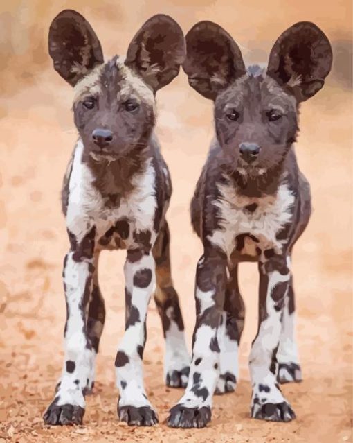 African Hunting Dog Puppies Diamond Painting