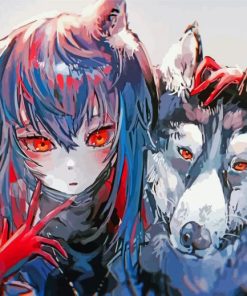 Anime Wolf Girl Art Diamond Painting