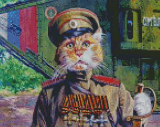 Army Cat Diamond Painting