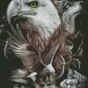 Black And White Eagle And Wolf Diamond Painting