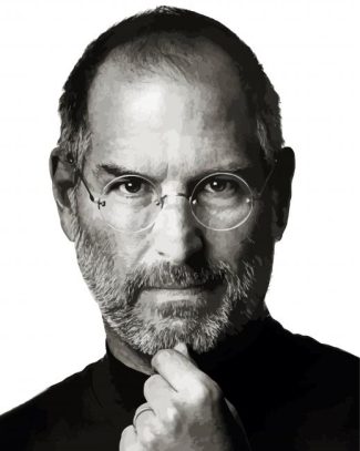 Black And White Steve Jobs Diamond Painting