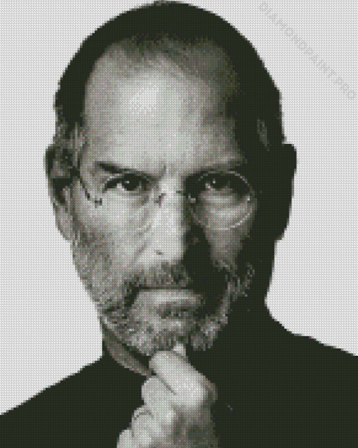 Black And White Steve Jobs Diamond Painting