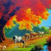 Boy Grazing Cows By Paul Detlefsen Diamond Painting