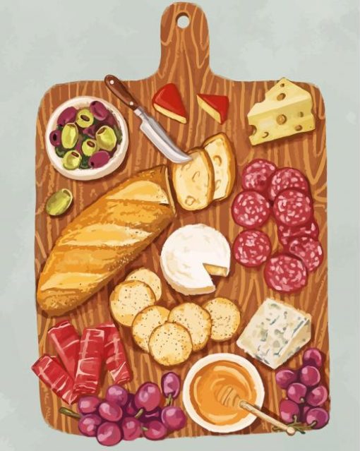 Cheese Board Art Diamond Painting