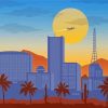 City Of Phoenix Skyline Illustration Diamond Painting