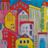 Colorful Abstract Buildings Diamond Painting
