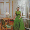 Crown Princess Victoria In Green Dress Diamond Painting