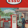 Esso Gas Station Diamond Painting