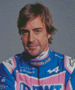 Fernando Alonso Formula One Driver Diamond Painting