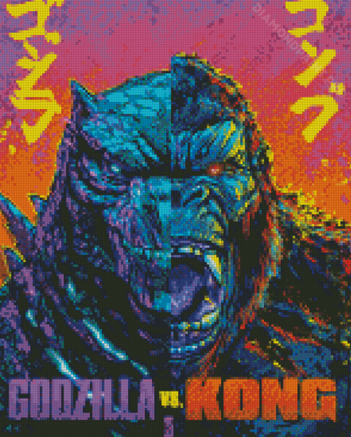 Godzilla Vs Kong Illustration Diamond Painting