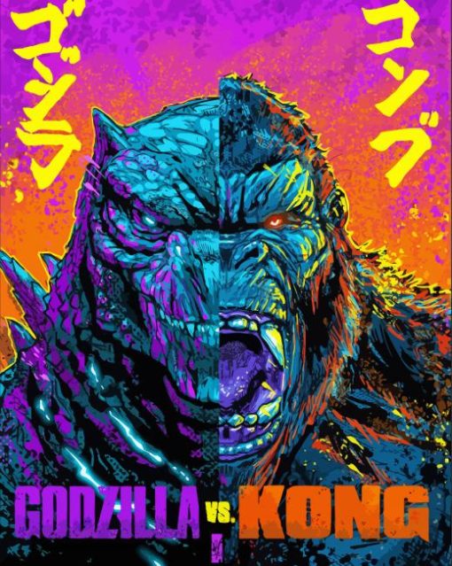 Godzilla Vs Kong Illustration Diamond Painting