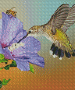 Hummingbird And Bee Diamond Painting