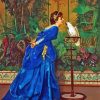 Lady With A Parrot By Auguste Toulmouche Diamond Painting