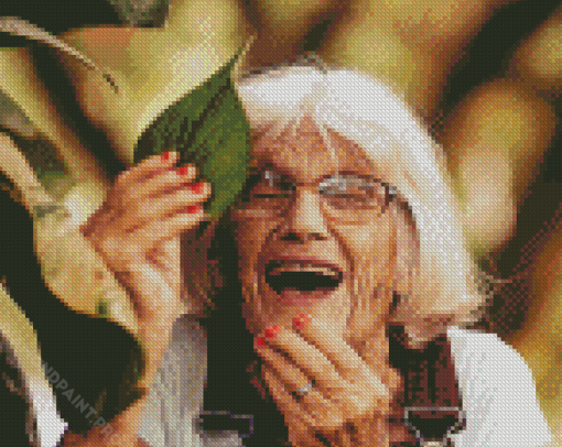 Laughing Old Woman Diamond Painting