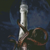 Lighthouse And Octopus Diamond Painting
