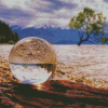 Lake Glass Globe Reflection Diamond Painting