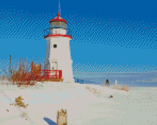 Michigan Mackinac Island Lighthouse Diamond Painting
