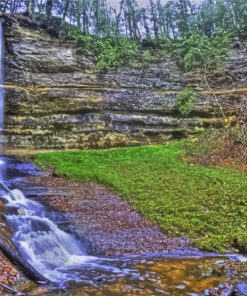 Munising Michigan Waterfall Diamond Painting