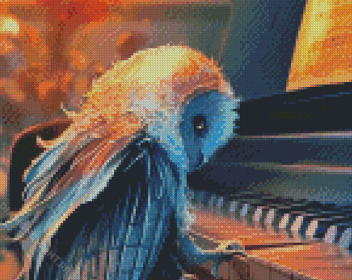Music And Owl Art Diamond Painting