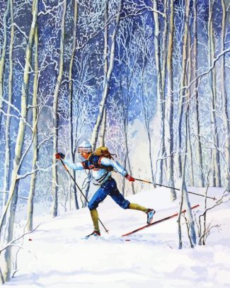 Nordic Skier Diamond Painting