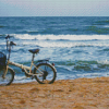 Old Bicycle On Beach Diamond Painting