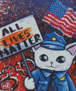Police Cat Art Diamond Painting