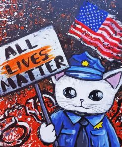 Police Cat Art Diamond Painting