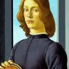 Portrait Of A Young Man Holding A Roundel Botticelli Diamond Painting