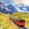 Railway Train In Alps Diamond Painting