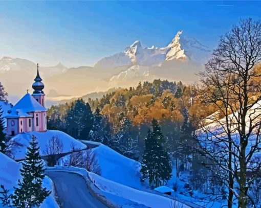 Snow Winter Bavaria Diamond Painting