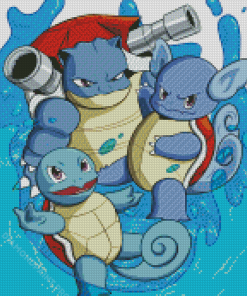 Squirtle Evolution Diamond Painting