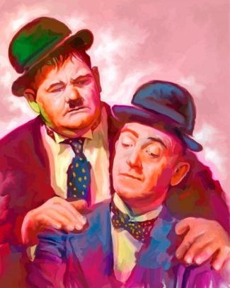 Stan And Ollie Characters Art Diamond Painting