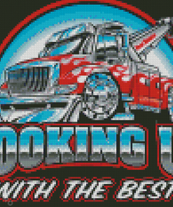 Tow Truck Poster Diamond Painting